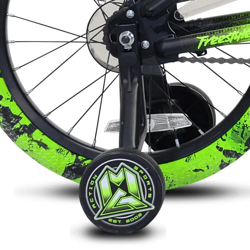 18" Madd Gear MG18 Green, Replacement training Wheel (Set)
