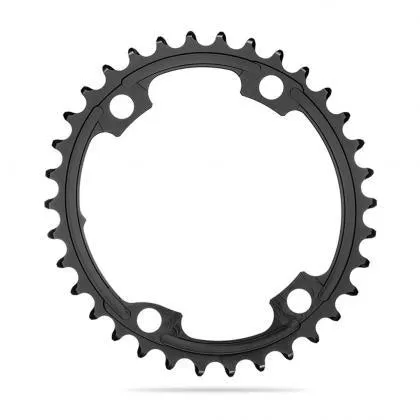 AbsoluteBlack Premium 2x Oval 9/10/11 Speed Chainring (Black)
