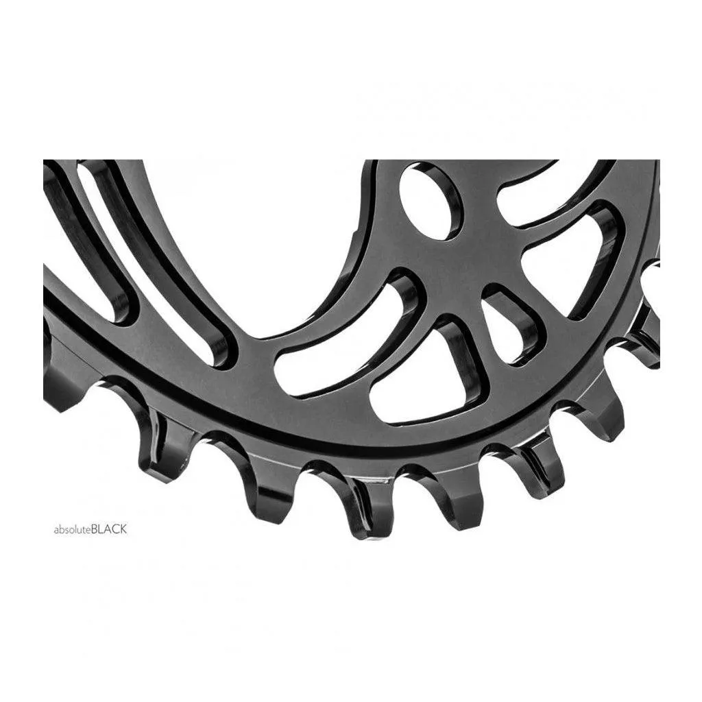 AbsoluteBlack Shimano 1x Round 10/11/12 Speed Chainring (Black)