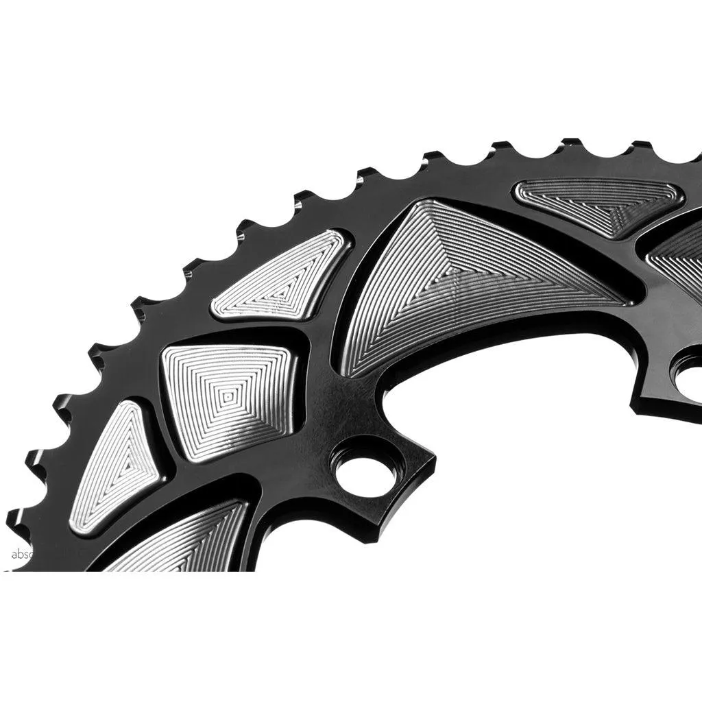 AbsoluteBlack Shimano 9100/8000 Round 10/11 Speed Chainring (Black)