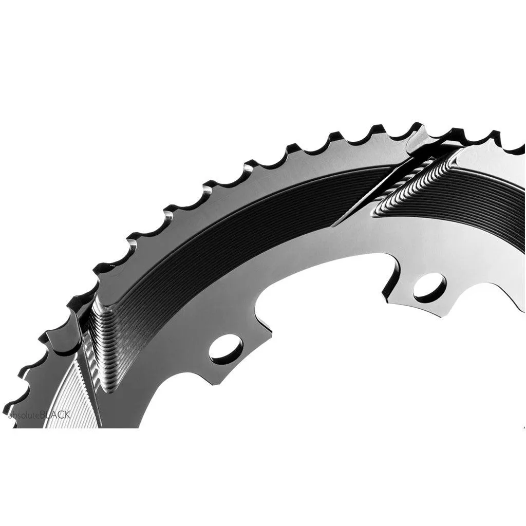 AbsoluteBlack Shimano 9100/8000 Round 10/11 Speed Chainring (Black)