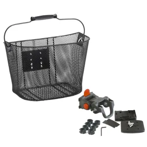 Azur QR Front Basket Black