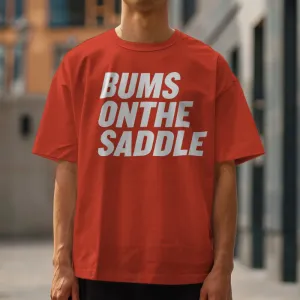 BUMSONTHESADDLE T-shirt (Brick Red/Peach)