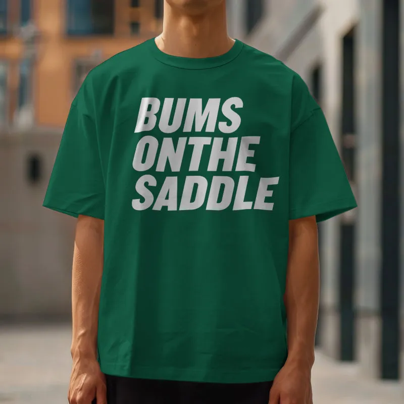 BUMSONTHESADDLE T-shirt (Green/White)