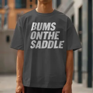 BUMSONTHESADDLE T-shirt (Grey/White)