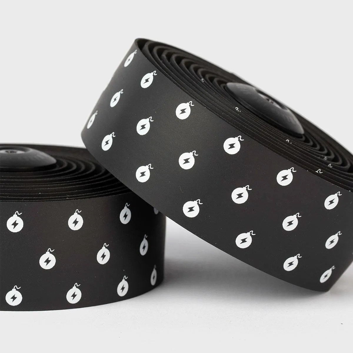 Burgh Wattbombs White Bar Tape (Black/Gloss)