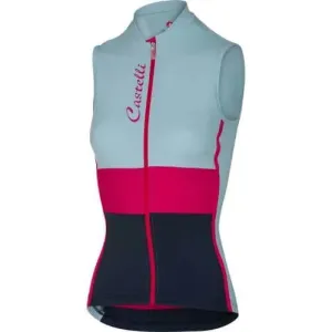 Castelli Protagonista Womens Cycling Jersey  (Pale Blue/Raspberry/Navy)