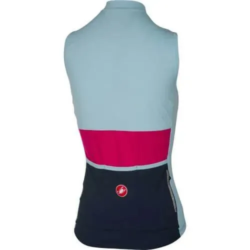 Castelli Protagonista Womens Cycling Jersey  (Pale Blue/Raspberry/Navy)