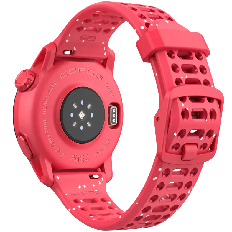 Coros Pace 3 Silicone Smart Watch (Red)