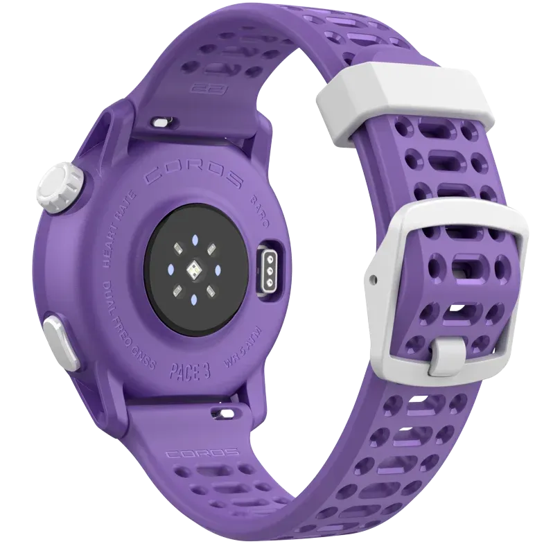Coros Pace 3 Silicone Smart Watch (Violet)