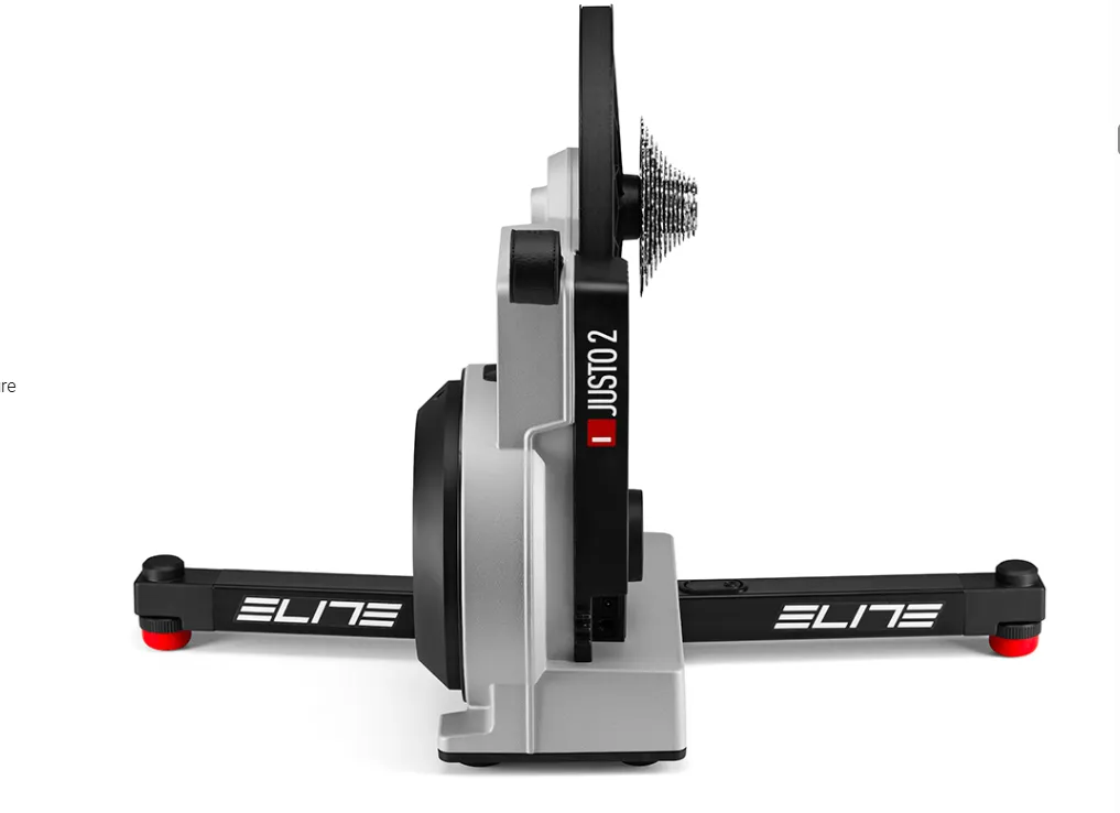 Elite Justo 2 Electromagnetic Direct Drive Smart Bicycle Trainer (Silver)