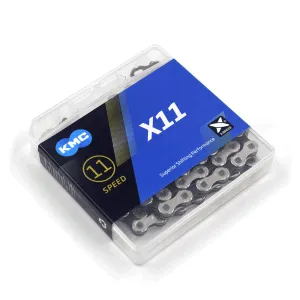 KMC X11 11 Speed MTB - Road Chain Silver-Black 118L