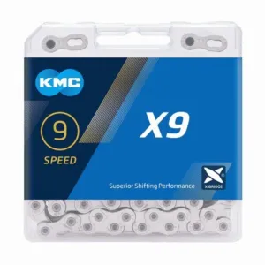 KMC X9 - 9 Speed MTB - Road Chain Silver 116L