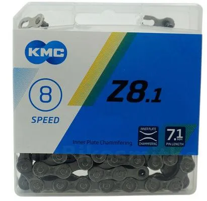 KMC Z8.1 8 Speed Chains (Grey)