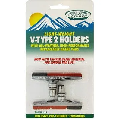 Kool Stop V-Type 2 Holder Dual Compound Rim Brake Pads
