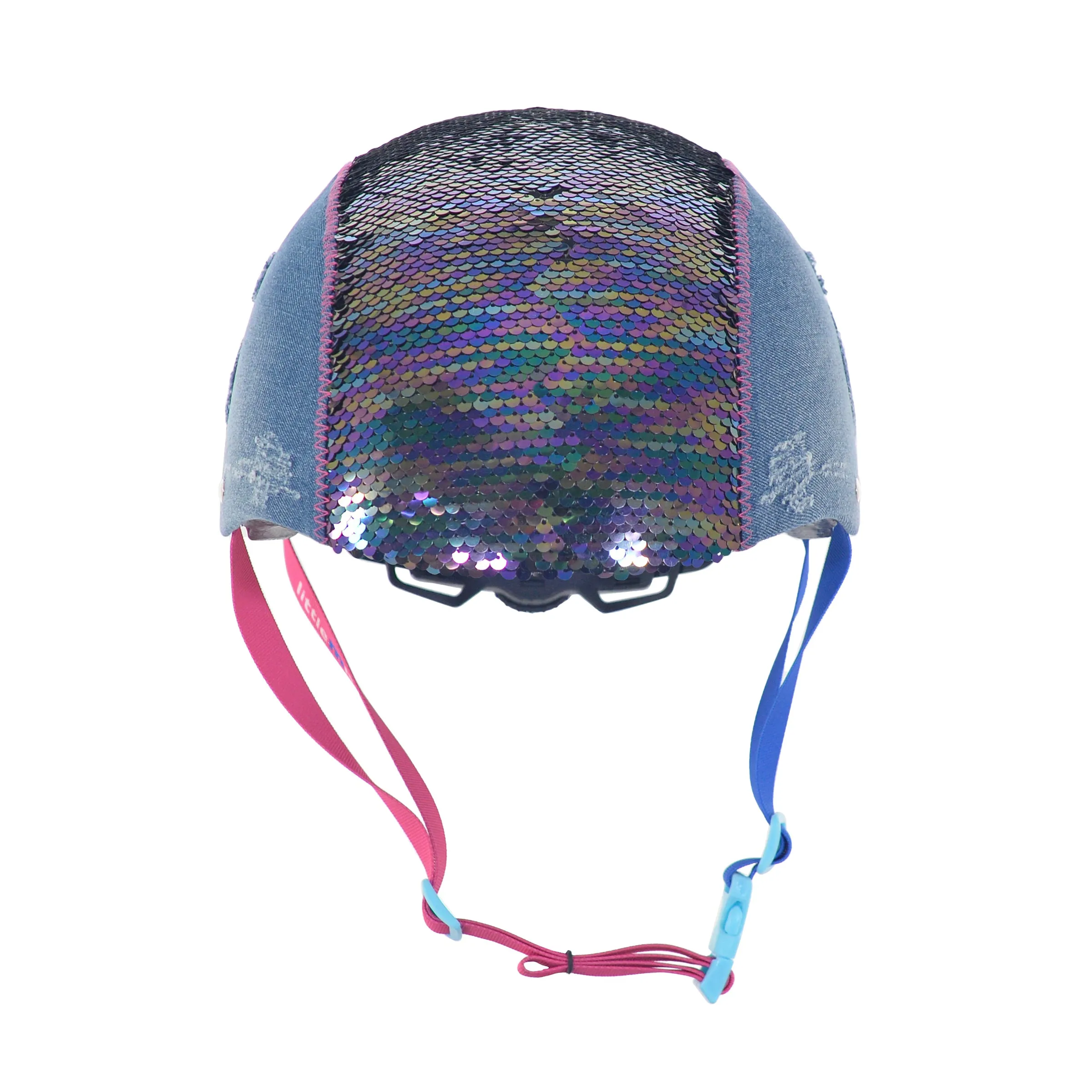 LittleMissMatched® Denim Sequin Youth Helmet