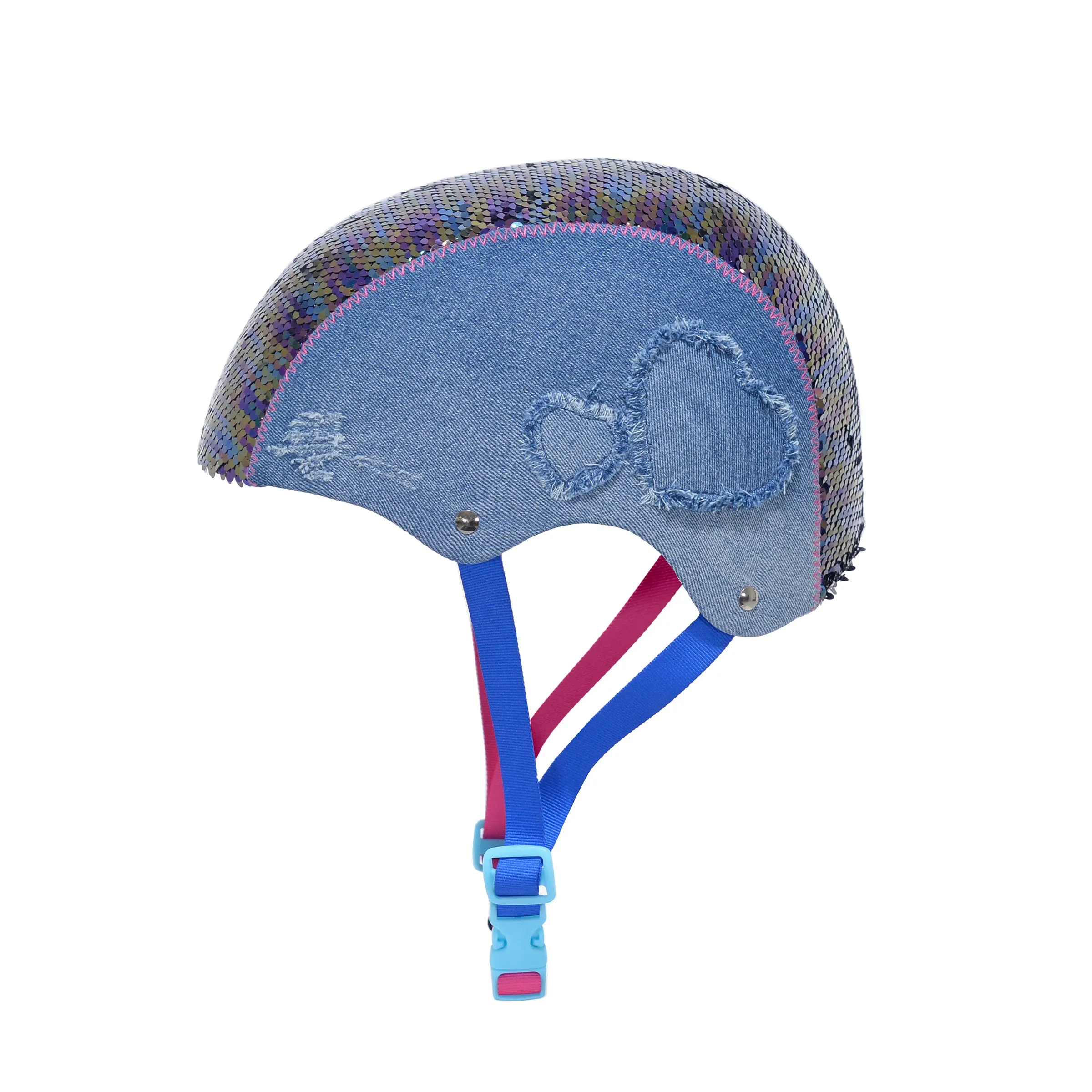 LittleMissMatched® Denim Sequin Youth Helmet
