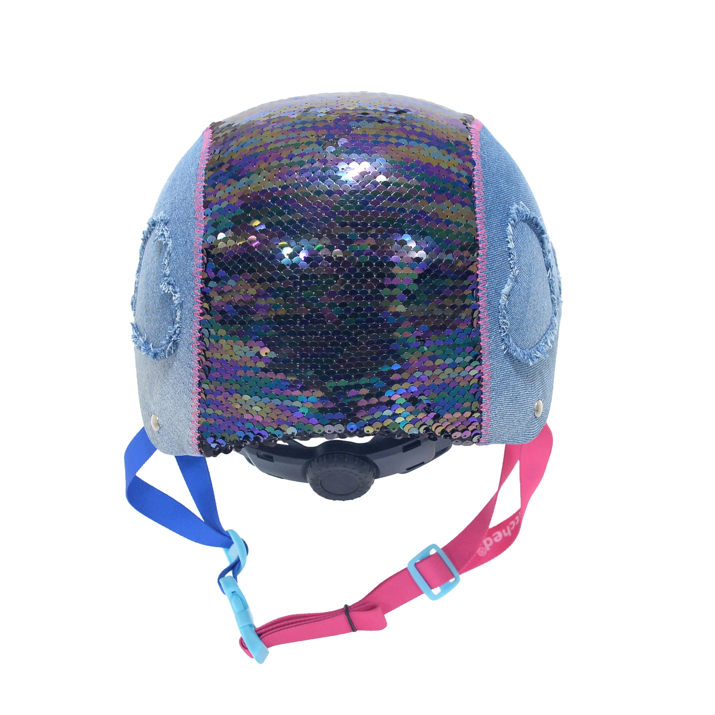 LittleMissMatched® Denim Sequin Youth Helmet
