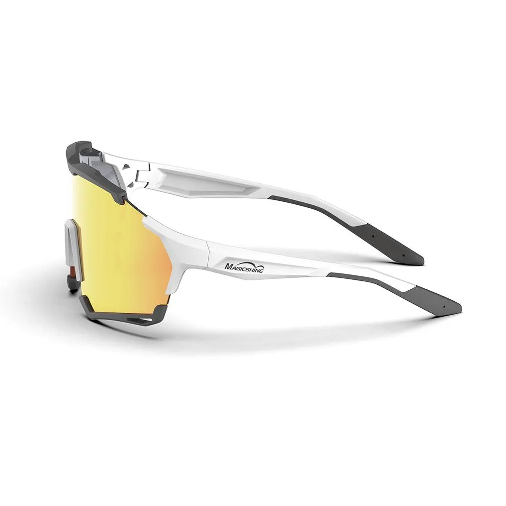 Magicshine Versatile Classic Sport Sunglasses (Gold/Clear)