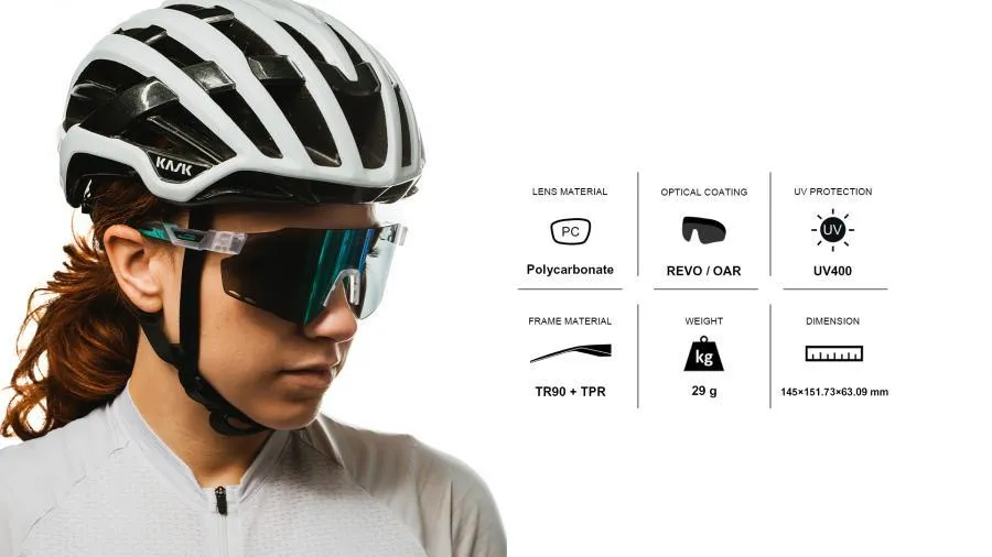 Magicshine Windbreaker Polarized Sport Sunglasses (Black)