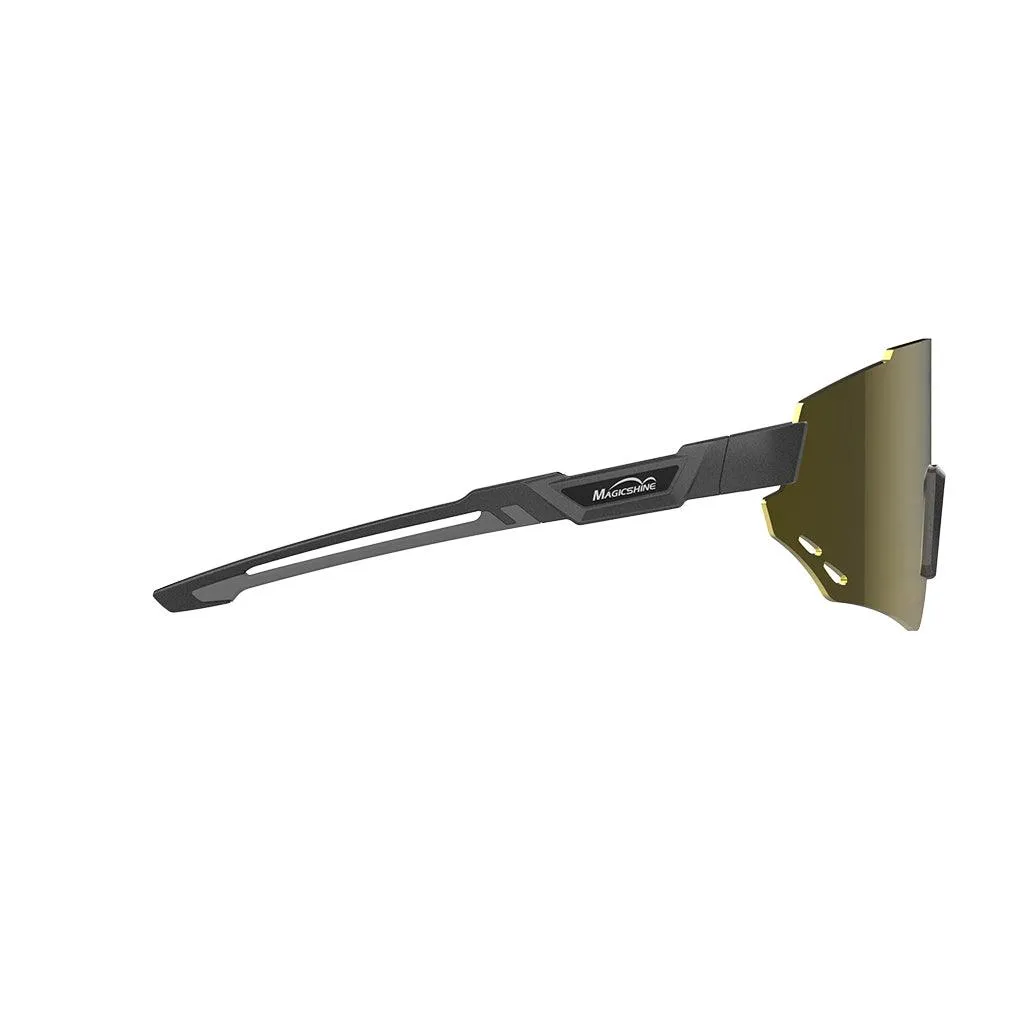 Magicshine Windbreaker Polarized Sport Sunglasses (Gold)