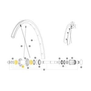 Mavic ID360 Ksyrium SL Rear Wheel Hub Bearings