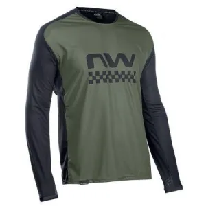 Northwave MTB Edge Mens Cycling Jersey (Green Forest/Black)
