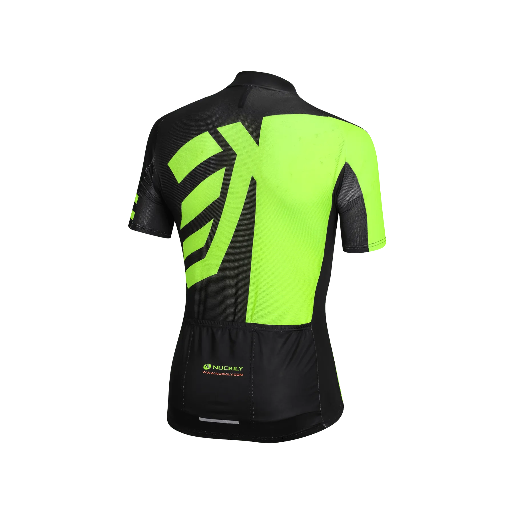 Nuckily MG022 Short Sleeve Mens Cycling Jersey (Black/Green)