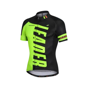Nuckily MG022 Short Sleeve Mens Cycling Jersey (Black/Green)