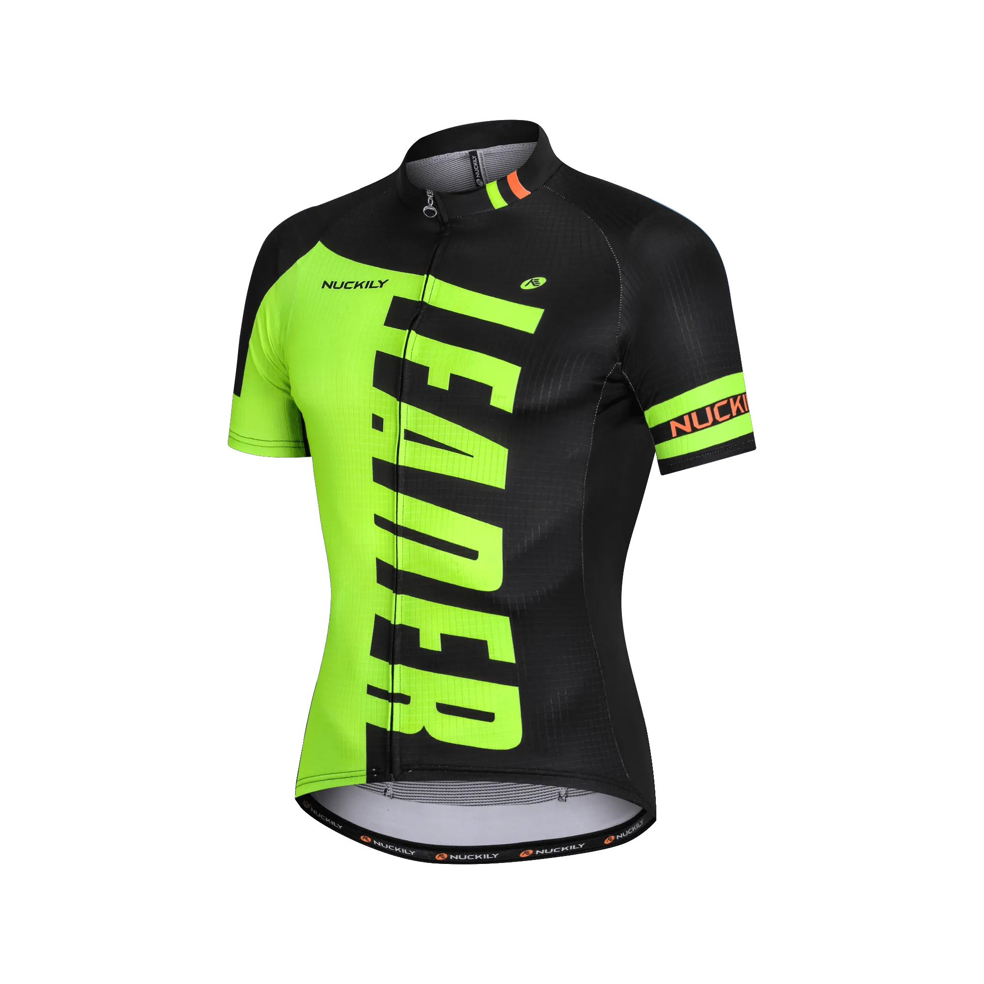 Nuckily MG022 Short Sleeve Mens Cycling Jersey (Black/Green)