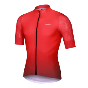 Nuckily MG054 SS Mens Cycling Jersey (White/Black/Red)