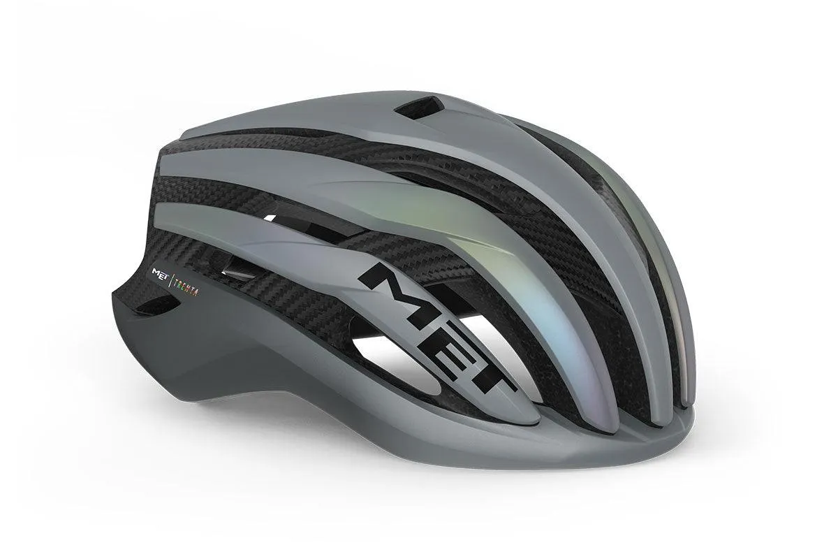 [Refurbished] MET Trenta 3k Carbon MIPS Road Cycling Helmet (Gray Iridescent)