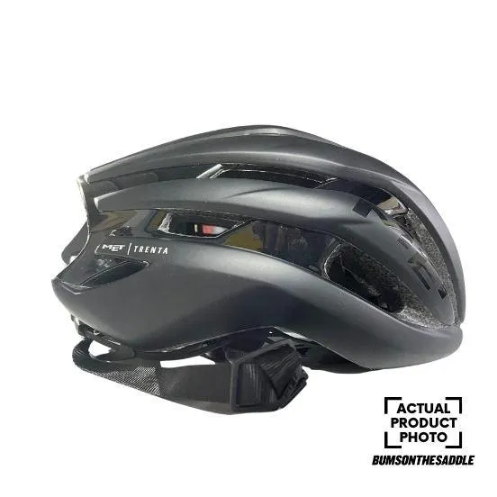 [Refurbished] MET Trenta CE Road Cycling Helmet (Black Matt/Glossy)