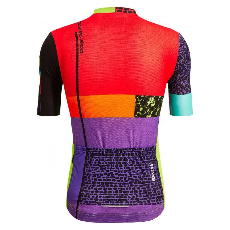 Santini TDF Paris Roubaix Forger Des Heroes Mens Cycling Jersey (Print)