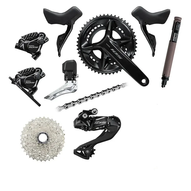 Shimano 105 R7150 2x12 Speed Di2 Disc Brake Road Groupset - 50/34 11/34
