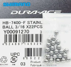 Shimano HB-7400-F Stainless Steel Ball Bearings - 3/16"