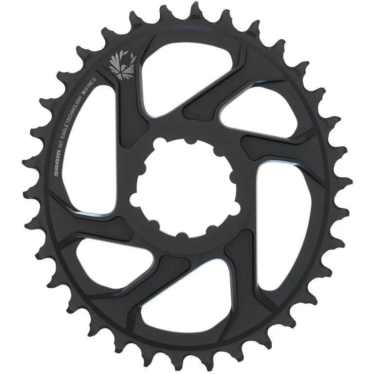SRAM X-Sync 2 Eagle 1x Oval 11/12 Speed Chainring (Black)