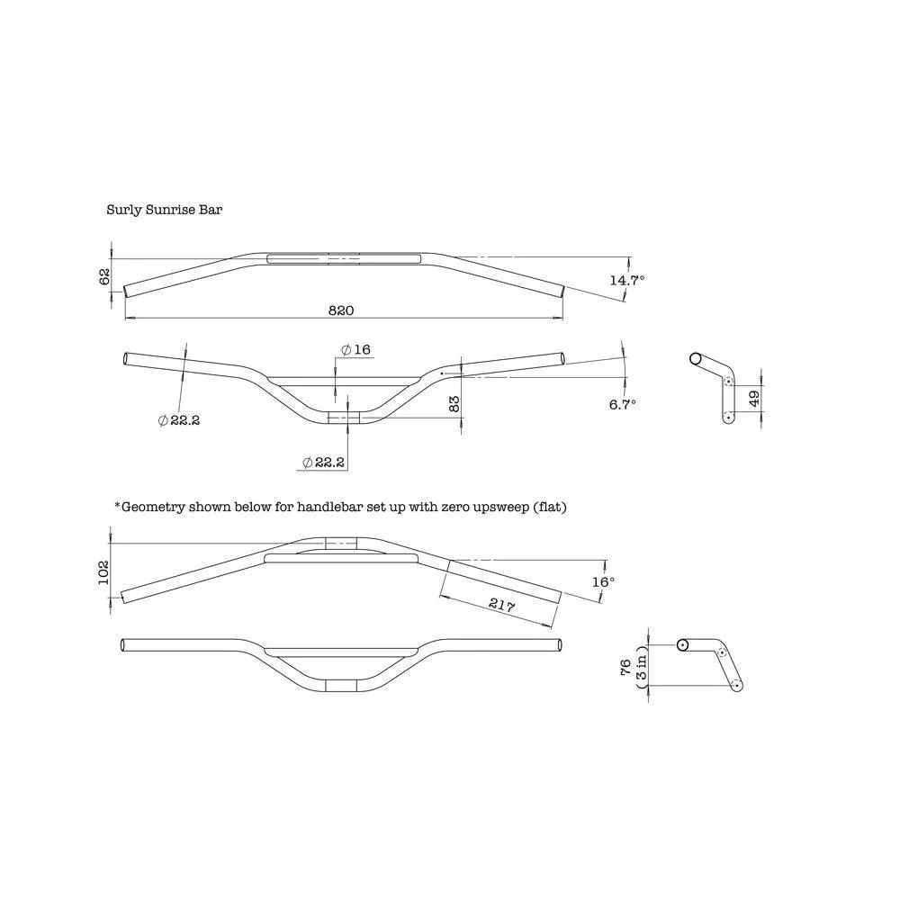 Surly Sunrise Urban Handlebar (Black)