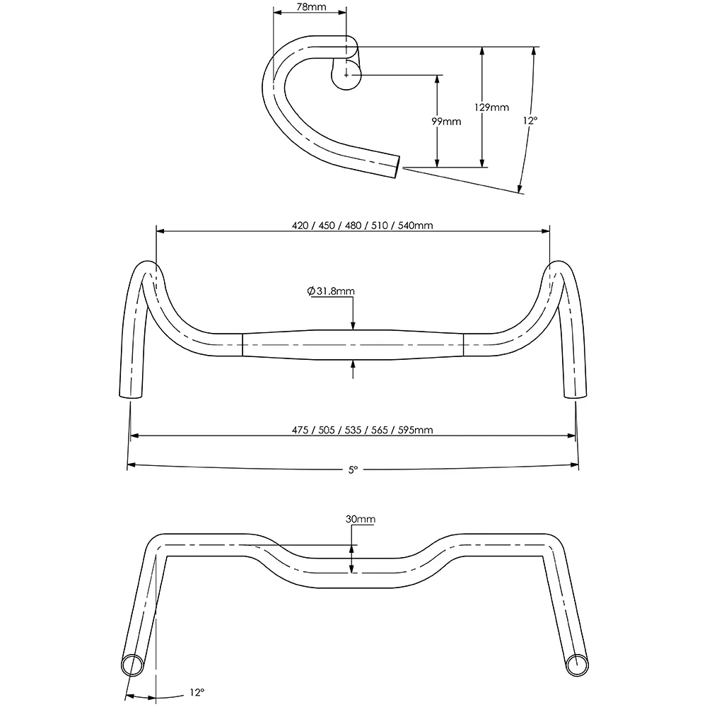 Surly Truck Stop Bar Drop Handlebar (Black)