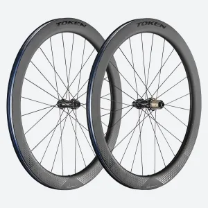 Token Konax Pro C52D Carbon Tubeless Ready Disc Brake Wheelset - Shimano/Sram (Black)