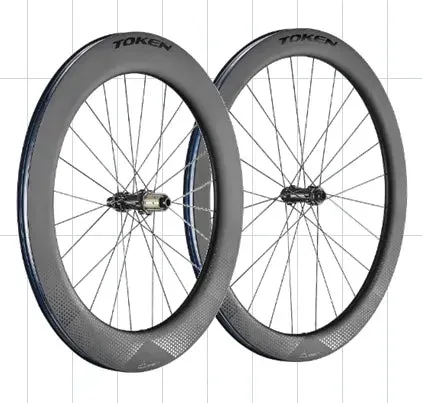 Token Konax Pro C57 Carbon Tubeless Ready Disc Brake Wheel - Shimano/SRAM (Black)