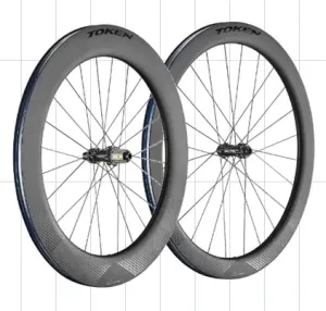Token Konax Pro C57 Carbon Tubeless Ready Disc Brake Wheel - Shimano/SRAM (Black)