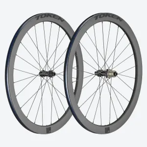 Token Resolute C45D Carbon Tubeless Ready Disc Brake Wheel - Shimano/Sram (Black)