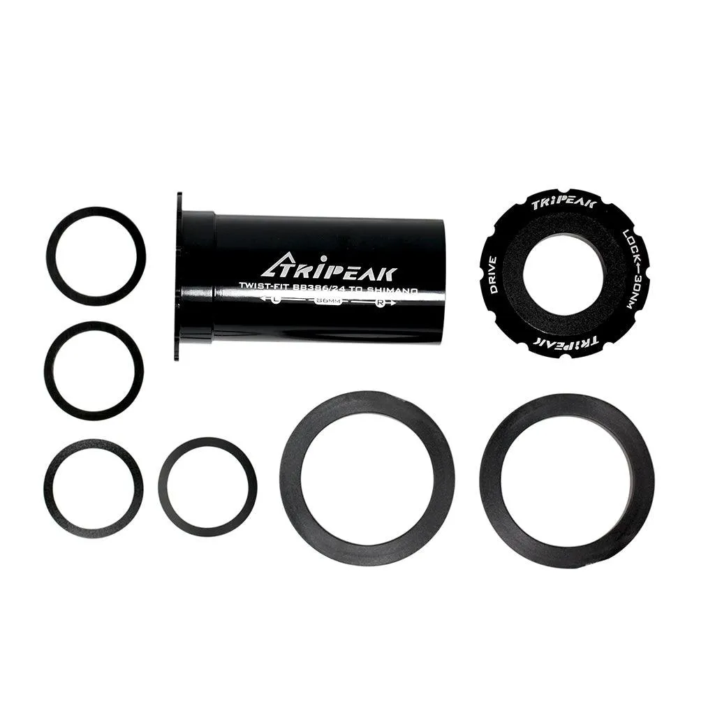 Tripeak BB386 Pressfit Bottom Bracket (Black)