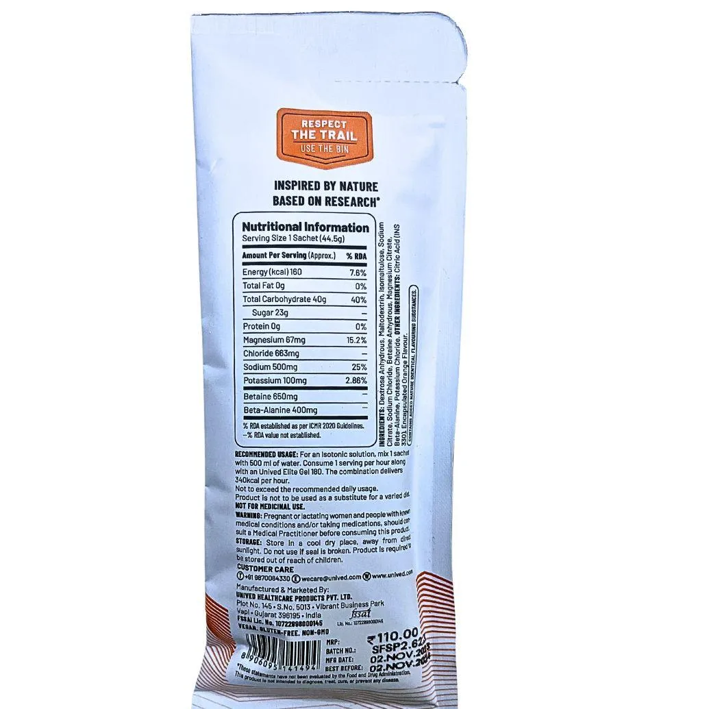 Unived Elite Drink Mix 160 (Orange Twist)