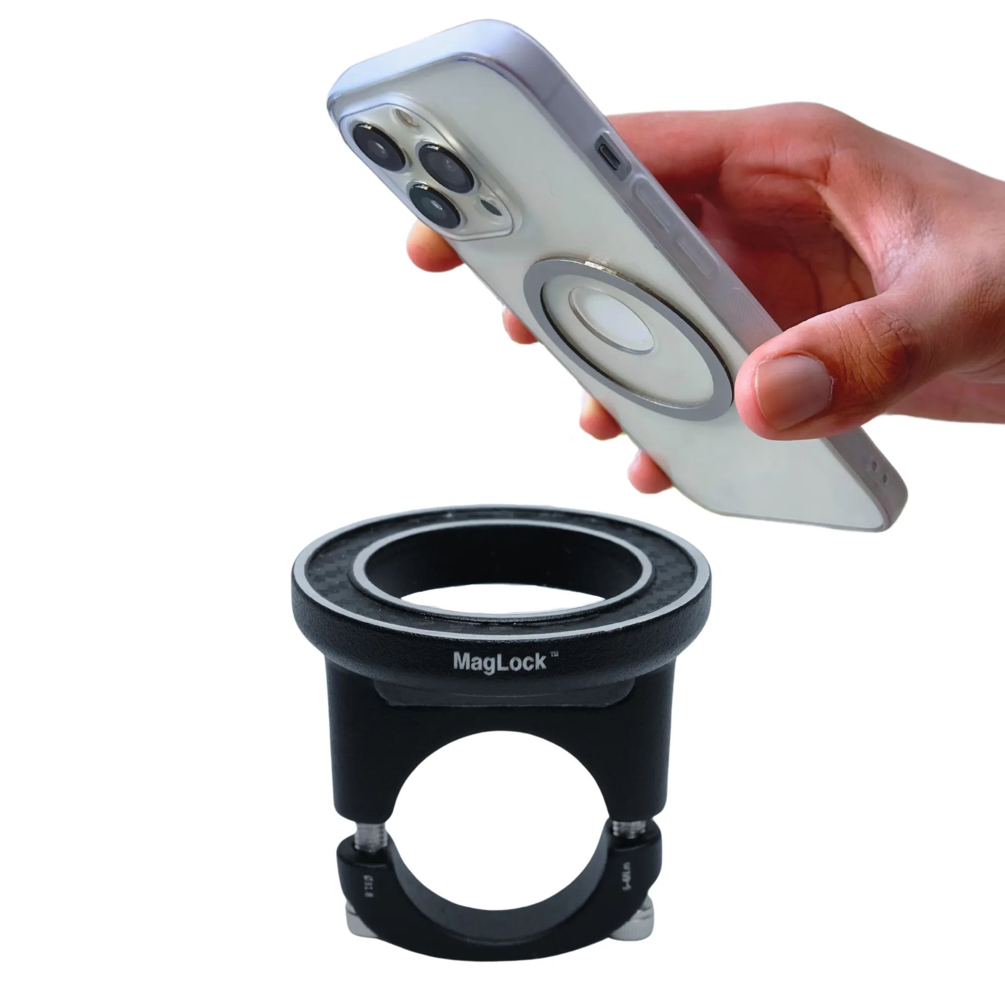 URA MagLock Handlebar Magnetic Phone Mount for Bicycles (Texture Matte Black)