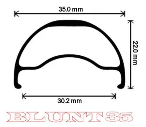 Velocity Blunt 35 27.5" Disc Brake Rims (Black Silver)