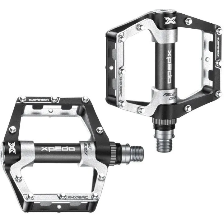 Xpedo Face Off 18 Flat Pedal (Black/Silver)