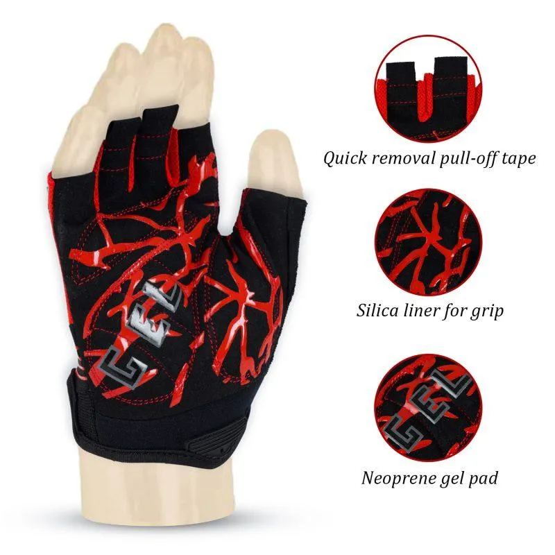 Zakpro Gel Series Unisex Cycling Gloves (Red)