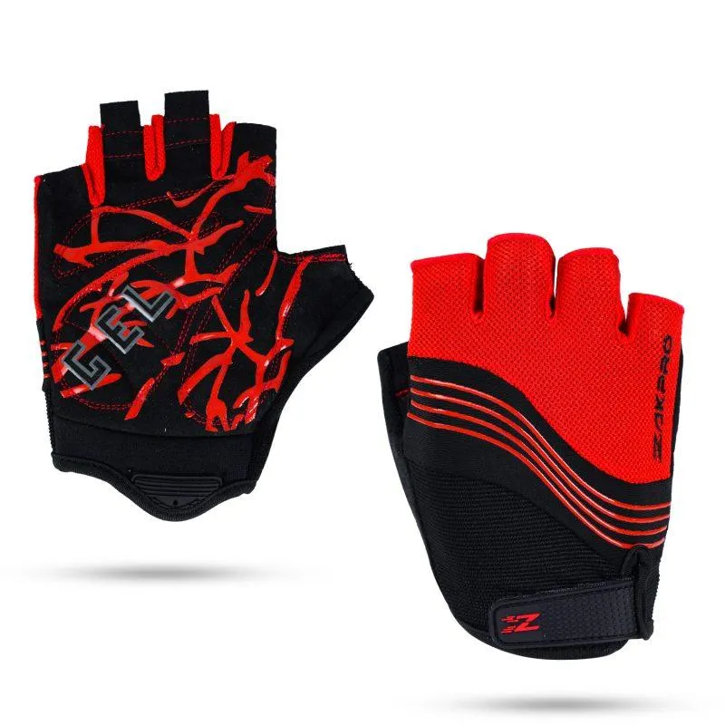 Zakpro Gel Series Unisex Cycling Gloves (Red)